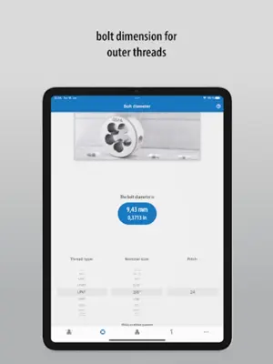 Thread calculator android App screenshot 2